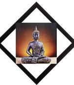 Meditating Pose Of Lord Buddha Satin Matt Texture UV Art Painting