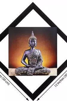 Meditating Pose Of Lord Buddha Satin Matt Texture UV Art Painting