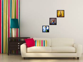 Set Of 3 Lord Buddha Paper Painting 2