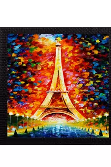 Effiel Tower Design Satin Matt Texture UV Art Painting