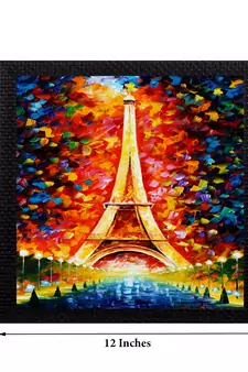 Effiel Tower Design Satin Matt Texture UV Art Painting