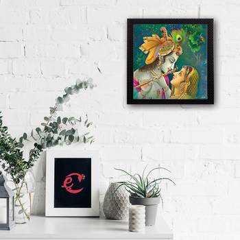Abstract Radha Krishna Satin Matt Texture UV Art Painting 2