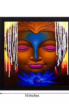 Laughing Buddha Design Satin Matt Texture UV Art Painting
