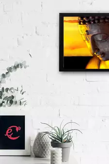 Laughing Buddha Design Satin Matt Texture UV Art Painting