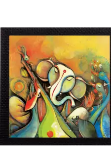 Lord Ganesha Satin Matt Texture UV Art Painting