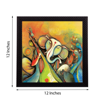 Lord Ganesha Satin Matt Texture UV Art Painting 3