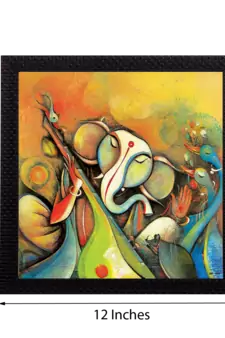 Lord Ganesha Satin Matt Texture UV Art Painting