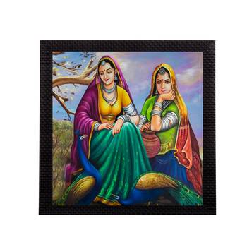 Sitting Lady Design Satin Matt Texture UV Art Painting 1