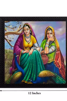 Sitting Lady Design Satin Matt Texture UV Art Painting