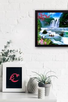 Waterfall View Satin Matt Texture UV Art Painting