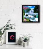 Waterfall View Satin Matt Texture UV Art Painting