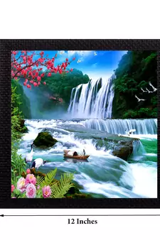 Waterfall View Satin Matt Texture UV Art Painting