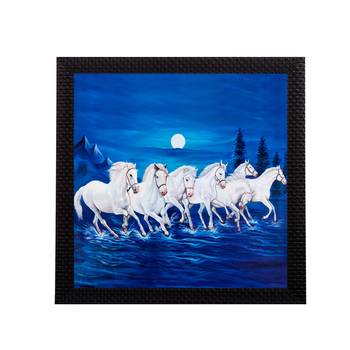 7 Running Lucky Horses Design Satin Matt Texture UV Art Painting 1