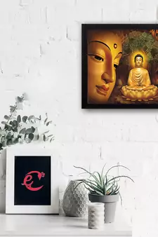 Laughing Buddha Design Satin Matt Texture UV Art Painting