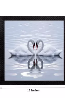 Beautiful Swan Matt Textured UV Art Painting
