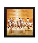 7 Running Lucky Horses Design Satin Matt Texture UV Art Painting