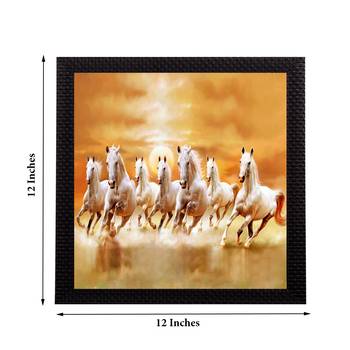 7 Running Lucky Horses Design Satin Matt Texture UV Art Painting 3