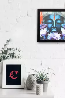 Laughing Buddha Design Satin Matt Texture UV Art Painting