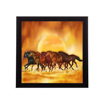 7 Running Lucky Horses Design Satin Matt Texture UV Art Painting 1