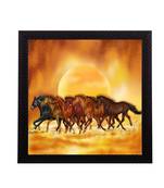 7 Running Lucky Horses Design Satin Matt Texture UV Art Painting