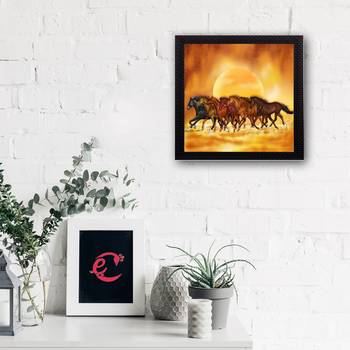 7 Running Lucky Horses Design Satin Matt Texture UV Art Painting 2