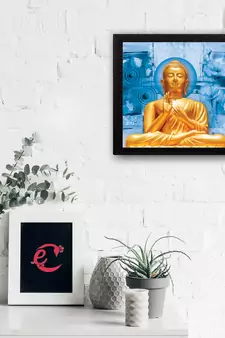 Laughing Buddha Design Satin Matt Texture UV Art Painting
