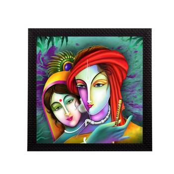 Abstract Radha Krishna Satin Matt Texture UV Art Painting 1