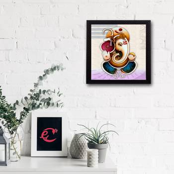 Lord Ganesha Satin Matt Texture UV Art Painting 2