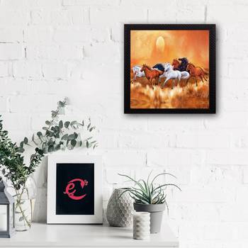 7 Running Lucky Horses Design Satin Matt Texture UV Art Painting 2