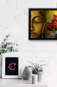 Laughing Buddha Design Satin Matt Texture UV Art Painting
