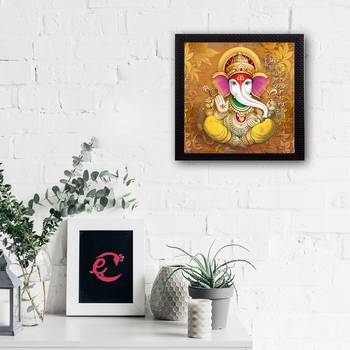 Lord Ganesha Satin Matt Texture UV Art Painting 2