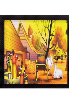 Village View Matt Textured UV Art Painting