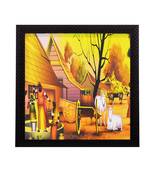 Village View Matt Textured UV Art Painting