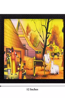 Village View Matt Textured UV Art Painting
