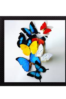 Beautiful Colored Butterfly Matt Textured UV Art Painting