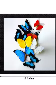 Beautiful Colored Butterfly Matt Textured UV Art Painting
