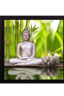 Laughing Buddha Design Satin Matt Texture UV Art Painting