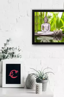 Laughing Buddha Design Satin Matt Texture UV Art Painting