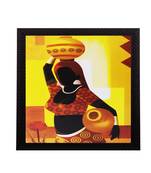 Village Lady Satin Matt Texture UV Art Painting