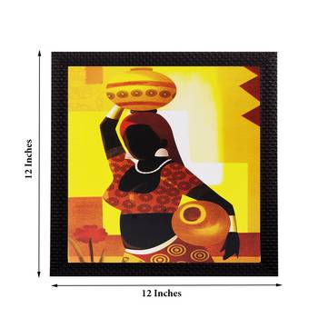 Village Lady Satin Matt Texture UV Art Painting 3