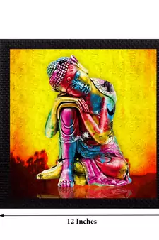 Laughing Buddha Design Satin Matt Texture UV Art Painting