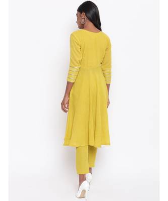 Yellow Gota Sleeve Kurta Set 4