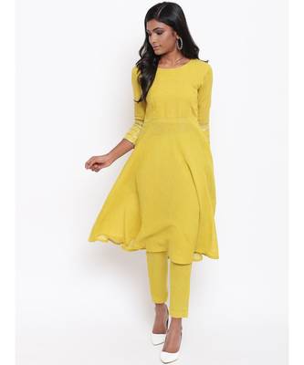 Yellow Gota Sleeve Kurta Set 5