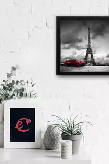 Effiel Tower Design Satin Matt Texture UV Art Painting