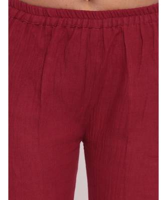 Maroon Gota Asymmetric Kurta Set 7