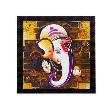 Lord Ganesha Satin Matt Texture UV Art Painting 1