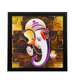 Lord Ganesha Satin Matt Texture UV Art Painting