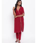 Maroon Gota Angrakha Set