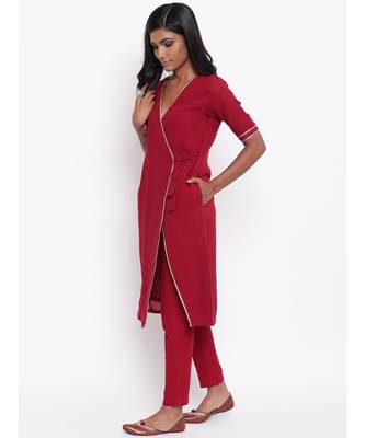 Maroon Gota Angrakha Set 2
