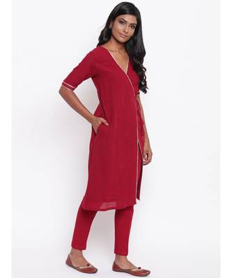 Maroon Gota Angrakha Set 3
